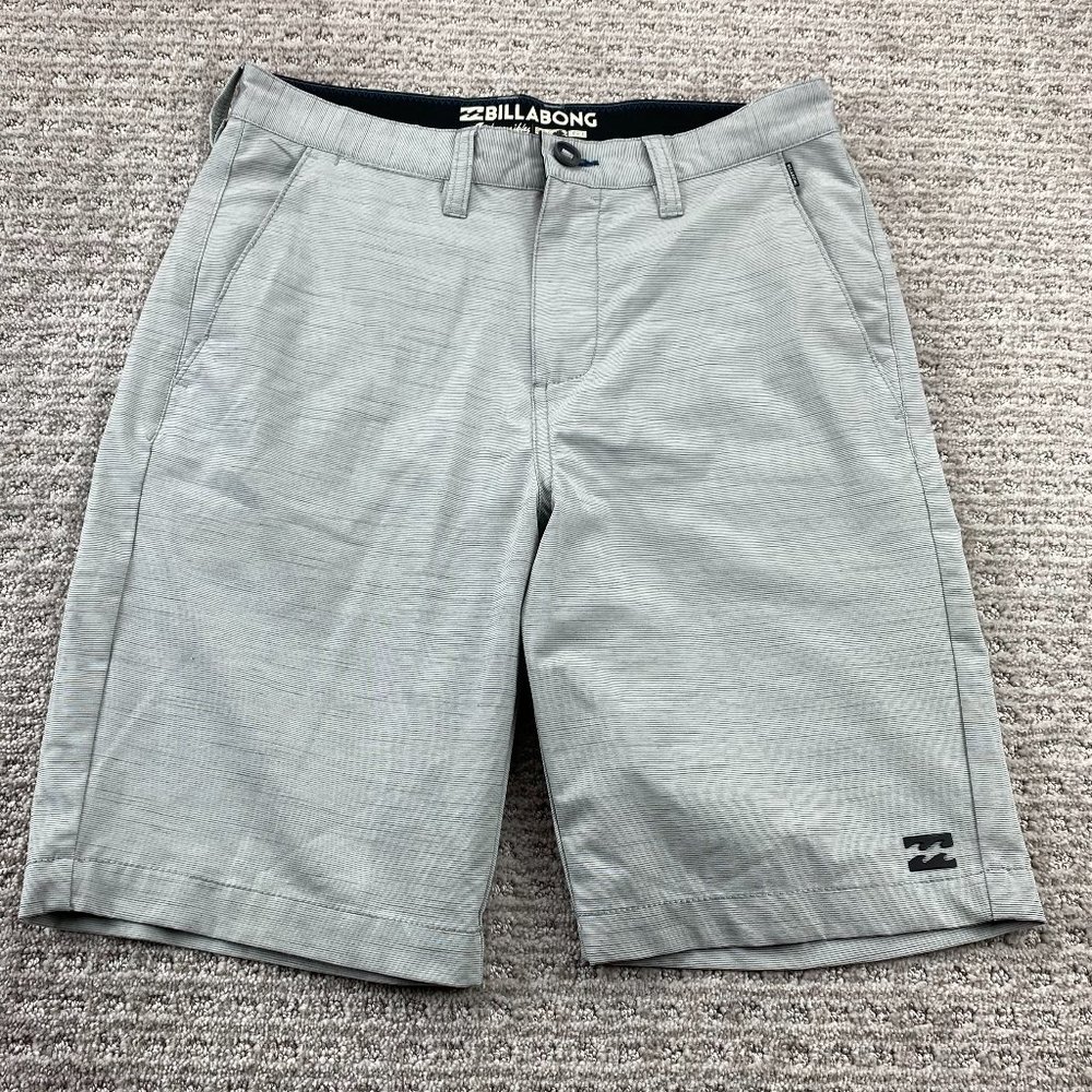 Billabong Shorts Men 29 Gray Chino Short Pants Submersibles Cross Fire Trunks